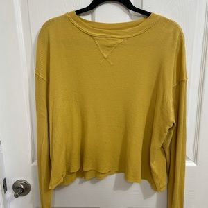 Brandy Melville mustard waffle top!